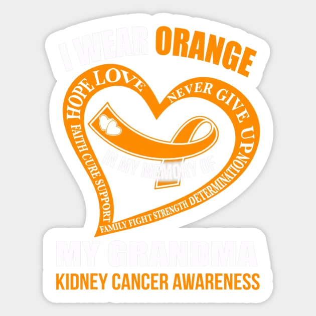 In My Memory Of My Grandma Kidney Cancer Awareness Sticker by CarolIrvine